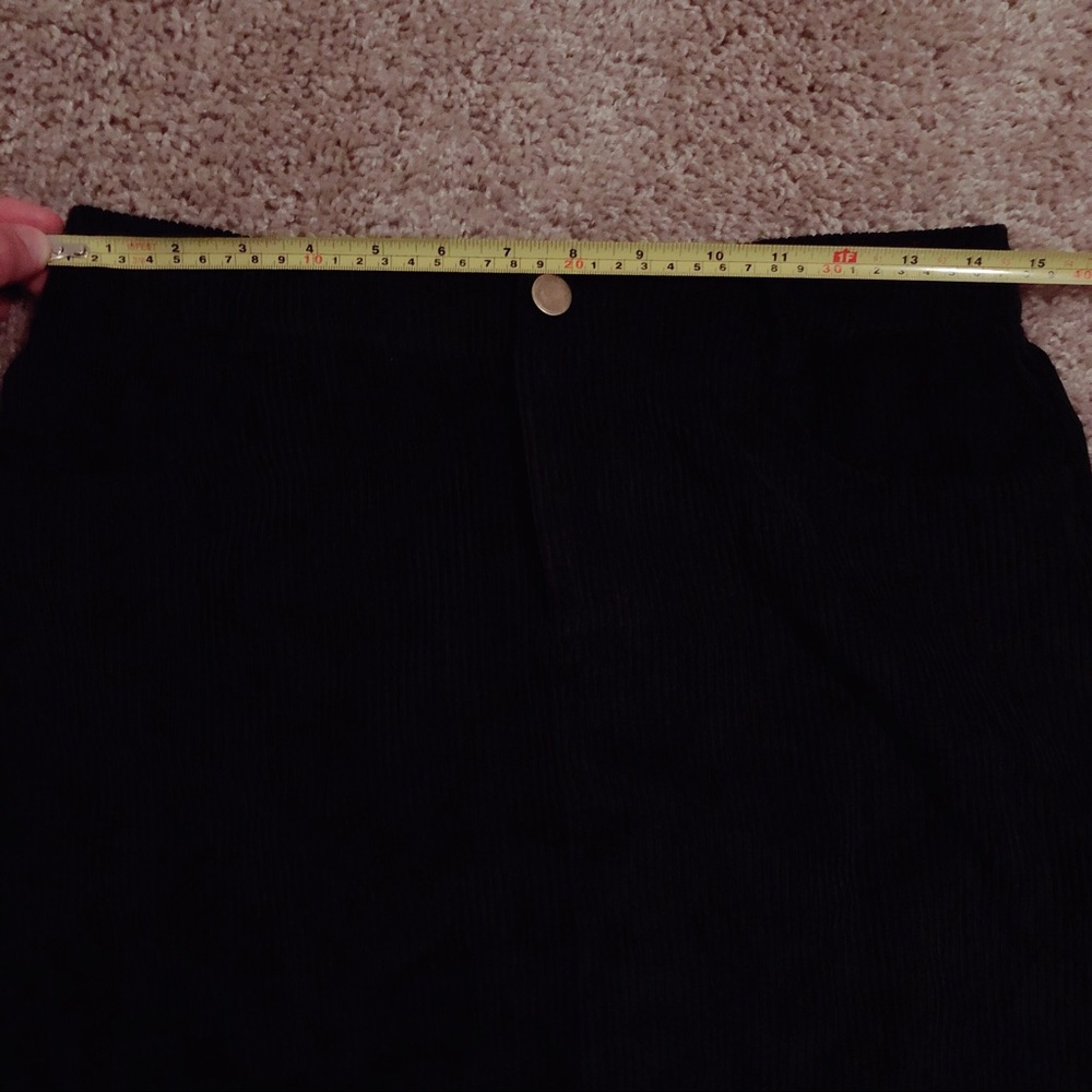 TRADED: Black Corduroy Mini Skirt - Picture 6 of 7